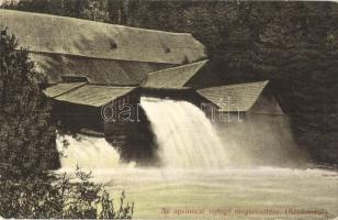 1912 Kőrösmező, Yasinia, Jassinja; Apsineczi vízfogó megeresztése / discharge of the dam (Rb)