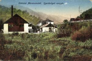 Gyertyánliget, Kabola Polyána, Kobyletska Poliana (Máramaros); vasgyár / iron works, factory 1940 Máramarossziget visszatért So. Stpl