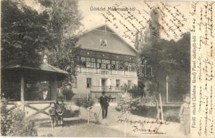 1907 Szlatinafüred, Slatina (Aknaszlatina, Máramaros); Pável sósfürdő, vendéglő / salt spa's restaurant (ázott sarok / wet corner)