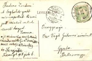 1907 Tiszaug, Tisza-Ugh; Báró Fechtig Imre kastélya (EK)