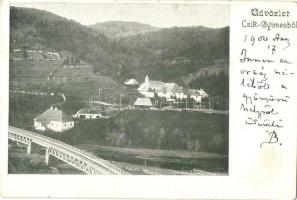 1900 Csíkgyimes, Gyimes, Ghimes; vasúti híd / railway viaduct