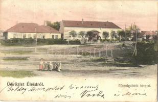 1906 Élesd, Alesd; Főszolgabírói hivatal, tér. Izsák Adolf kiadása 143. / judges office, square (EK)