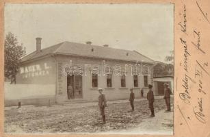 1900 Békés, Bauer L. sütőháza és levele / bakehouse owners letter. photo (EK)