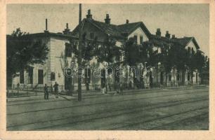 Léva, Levice; vasútállomás / Bahnhof / Nadrazi / railway station 1938 Léva visszatért So. Stpl (EK)