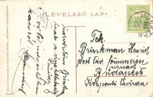 1915 Munkács, Mukacheve, Mukacevo; vasútállomás, léghajó / Bahnhof / railway station with airship (E...