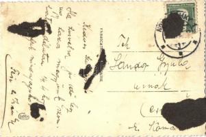 Érsekújvár, Nové Zámky; Masaryk utca, Holic fodrász, Vasutasok fogyasztási szövetkezetének épülete /...