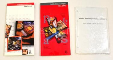 2 db különféle telefonkártya-katalógus (1991-1998 ill. 1991-1999) + katalógus pótlapok