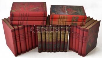 Verne Gyula gyűjtemény, több kiadásból, összesen 26 kötet: 

Bordó, egészvászon-kötés: Észak dél e...