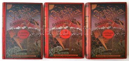 Verne Gyula gyűjtemény, több kiadásból, összesen 26 kötet: 

Bordó, egészvászon-kötés: Észak dél e...