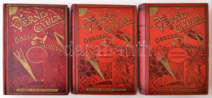 Verne Gyula gyűjtemény, több kiadásból, összesen 26 kötet: 

Bordó, egészvászon-kötés: Észak dél e...