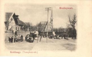 Budapest XII. Svábhegy, Templom tér, utcai árusok