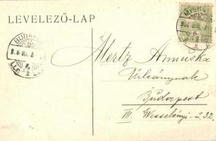 1906 Miskolc, Városház tér, Glukszmán Emanuel üzlete, montázslap