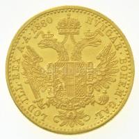 Ausztria 1880. Dukát Au "Ferenc József" (3,49g/0.986) T:2 ph., ütésnyom
/ Austria 1880. D...