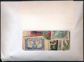 Néhány száz db levélzáró bélyeg, borítékban ömlesztve