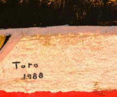 Székely Pierre (1923-2001): Toro. Vegyes technika, papír, jelzett, 51×72 cm