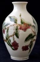 Zsolnay porcelán exclusiv váza, kézzel festett, jelzett, hibátlan, m: 14 cm