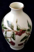 Zsolnay porcelán exclusiv váza, kézzel festett, jelzett, hibátlan, m: 14 cm