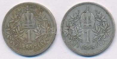 Ausztria 1896-1898. 1K Ag "Ferenc József" (2xklf) T:2-
Austria 1896-1898. 1 Corona "...