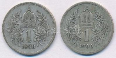 Ausztria 1899-1900. 1K Ag "Ferenc József" (2xklf) T:2-
Austria 1899-1900. 1 Corona "...