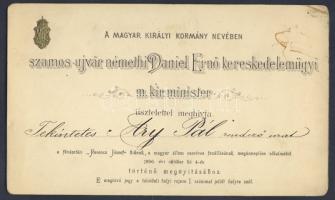 1896 Meghívó és belépő a Szabadság híd avatására programmal