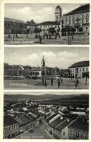 Szepesváralja, Kirchdrauf, Spisské Podhradie; Fő tér, templom, benzin / main square, church, shops (EK)