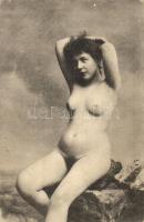 Vintage erotic nude lady. Künstler Akt-Studie (wet corner)