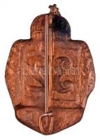 Osztrák-Magyar Monarchia 1914-1917. "32. H.GY.E. (Honvéd Gyalog Ezred)" Br sapkajelvény (2...