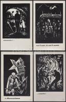 cca 1956-1957 A forradalmat bemutató ellenpropaganda lapok, 11 db nyomat, 14×9 cm