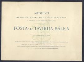1897 Meghívó a posta és távírda bálra