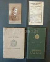 1918-1936 2 db Magyar útlevél és katonai igazolvány