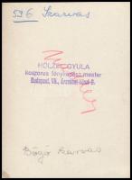 Hölzel Gyula: Bőgő szarvas, pecséttel jelzett fotó, 12×9 cm