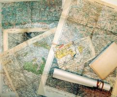 vegyes térkép tétel: 26 db magyar és külföldi térkép főként 1940 előttről