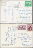 cca 1975 Gedó György (1949- ) olimpiai bajnok ökölvívó üdvözlő sorai és aláírása 2 db levelezőlapon ...