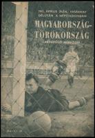 1962 Magyarország-Törökország válogatott labdarúgó mérkőzés műsorfüzet, érdekes írásokkal, tűzött papírkötésben