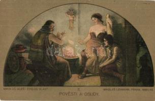 13 db RÉGI Mikolas Ales művészlap / 13 pre-1945 Czech art postcard, s: Mikolas Ales