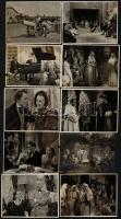 cca 1940 Régi idők mozija, 10 db standfotó magyar filmekből (Heten, mint a gonoszok; Isten rabjai, stb.), hátuljukon feliratozva, 8,5×11,5 cm