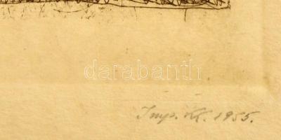 Rudnay Gyula (1878-1957): Lovas a pusztában. Rézkarc, papír, későbbi levonat, jelzés nélkül, 18×14 c...