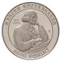 2000. 3000Ft Ag 125 éves a Zeneakadémia tanúsítvánnyal T:PP /  Hungary 2000. 3000 Forint Ag 125th Anniversary of the Liszt Academy with certificate C:PP  Adamo EM168