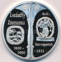 2000. 2000Ft Ag Lórántffy Zsuzsanna / Sárospatak (2xklf) tanúsítvánnyal T:PP Hungary 2000. 2000 Forint Ag Zsuzsanna Lórántffy / Sárospatak (2xdiff) with certificate C:PP  Adamo EM167