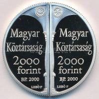 2000. 2000Ft Ag "Lórántffy Zsuzsanna / Sárospatak" (2xklf) tanúsítvánnyal T:PP
Hungary 20...