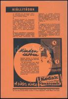 1939. június 30. Fotószemle, fotó- és filmművészeti, tudományos és kritikai szemle 1 db száma