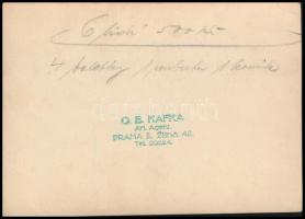 cca 1920-1930 Táncoslányok, fotó O. E. Kafka prágai műterméből, hátulján pecséttel jelzett, 16×11,5 ...