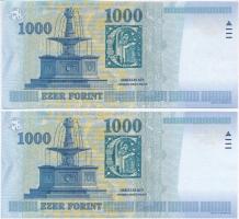 2005. 1000Ft "DC" (2x) sorszámkövetők T:I