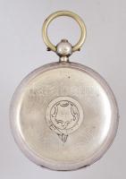 Waltham Mass ezüst zsebóra. Kulcsos, antik ezüst tokban. Másodperc mutató hiányzik. Ép zománc számla...