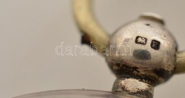 Waltham Mass ezüst zsebóra. Kulcsos, antik ezüst tokban. Másodperc mutató hiányzik. Ép zománc számla...