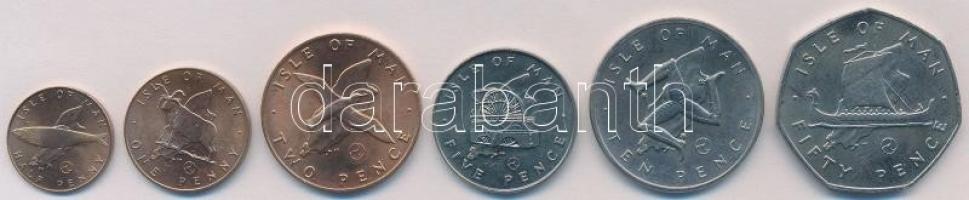 Man-sziget 1979. 1/2p-50p (6xklf) T:1- Isle of Man 1979. 1/2 Penny - 50 Pence (6xdiff) C:AU