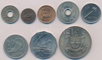 Fidzsi 1954. 1/2p-1$ (8xklf) T:1-,2,2- Fiji 1954. 1/2 Penny - 1 Dollar (8xdiff) C:AU,XF,VF