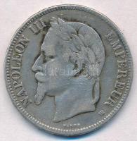 Franciaország / Második Császárság 1869BB 5Fr Ag "III. Napóleon" Strasbourg T:2-,3 France / Second Empire 1869BB 5 Francs Ag "Napoleon III" Strasbourg C:VF,F Krause KM#799.2