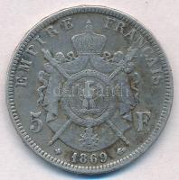 Franciaország / Második Császárság 1869BB 5Fr Ag "III. Napóleon" Strasbourg T:2-,3
France...