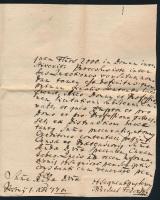 cca 1780 Torkos Mihály (? - 1801) evangélikus püspök, Modori lelkészhez írott 3 db hivatalos levél a...